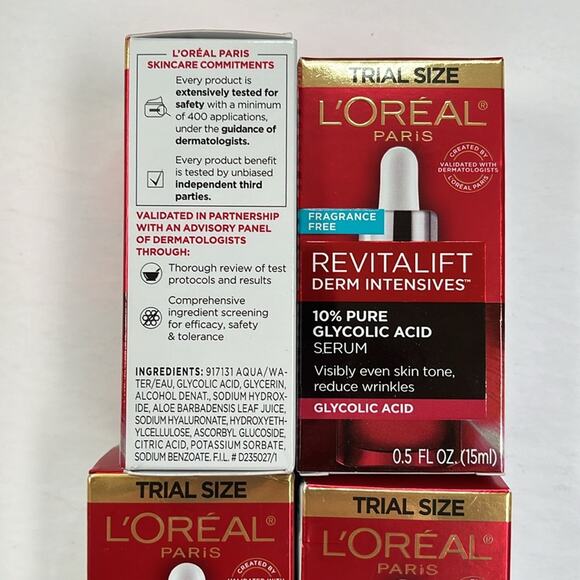 L'Oreal Paris Revitalift Derm Intensives Glycolic Serum 0.5 fl oz Lot of 4 - Picture 5 of 5